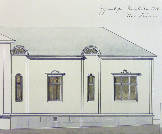 Wivi Lönnin piirustus 1912. Jyväskylän kaupunginarkisto.