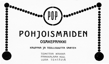 POP:n ilmoitus. Jyväskylän ja ympäristön kuvitettu matkaopas 1912.